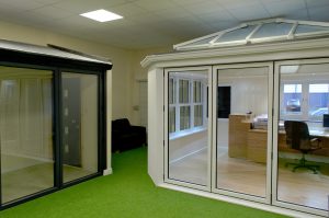 White Orangery and Grey Conservatory