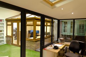 Grey and Oak Conservatories