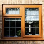 Oak effect casement windows