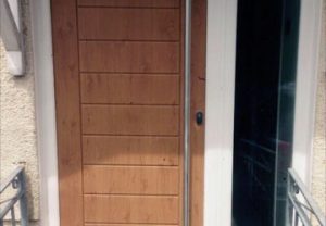 Contemporary brown composite door
