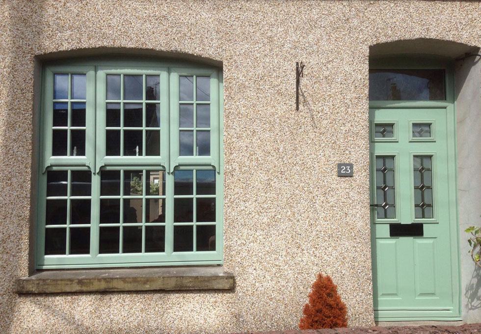 Coloured uPVC sash windows South Wales