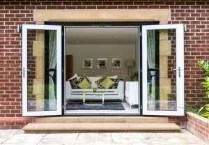 Open uPVC French doors